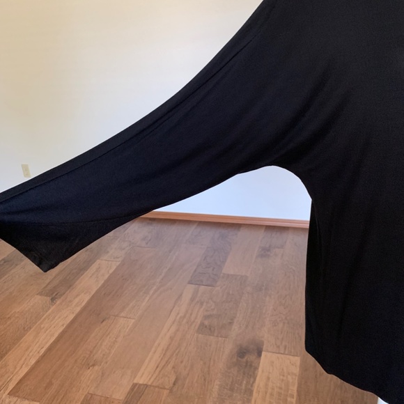 Apt. 9 Black Dolman Sleeve Beaded Neck Comfortable Soft Top Dressy Caree… - Picture 7 of 11